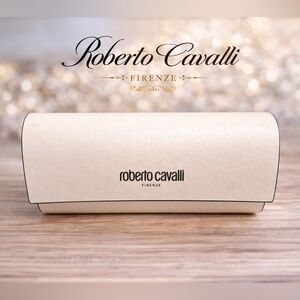 Roberto Cavalli Firenze Sunglasses Case Cream New